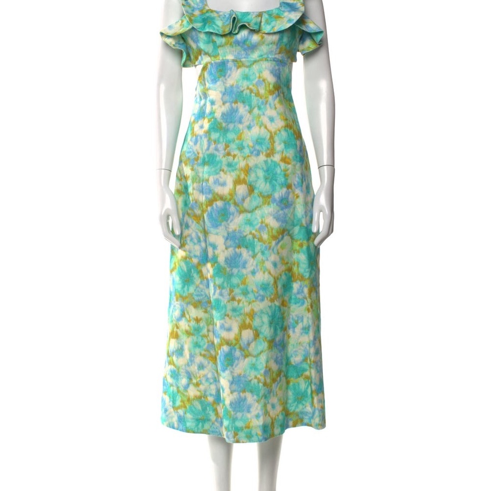 Zimmermann Floral Blue and Green Maxi Dress